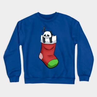 christmas sock panda Crewneck Sweatshirt